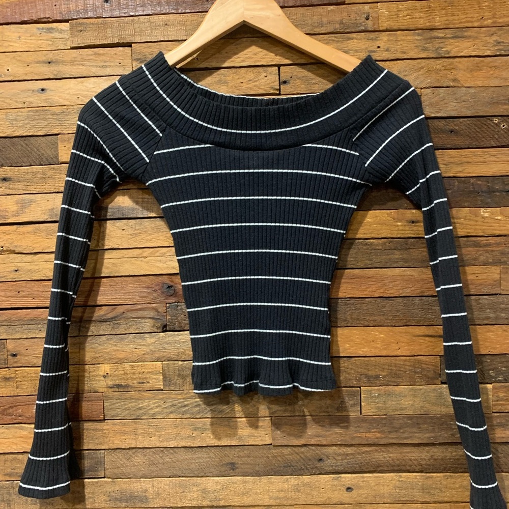 Urban Outfitters- Off the shoulder bell sleeve top